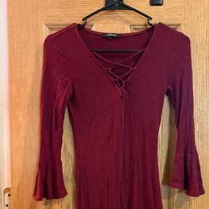 Burgundy dress